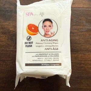 SpaScriptions Anti-Aging Makeup Cleansing Wipes - White 4 packages